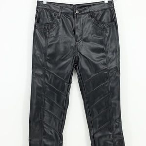 Men’s Black leather Biker Pants Size 32